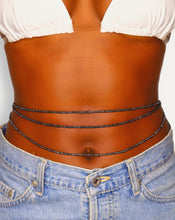 Load image into Gallery viewer, 3 black waist beads for women