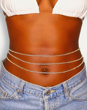 Load image into Gallery viewer, women's clear african waist beads triple