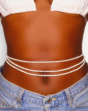 Load image into Gallery viewer, triple african white waist beads for women
