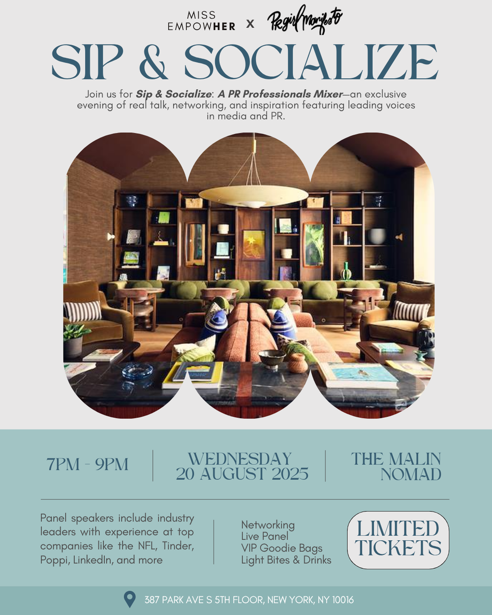 Sip & Socialize: A PR Professionals Mixer (NYC) - August 20