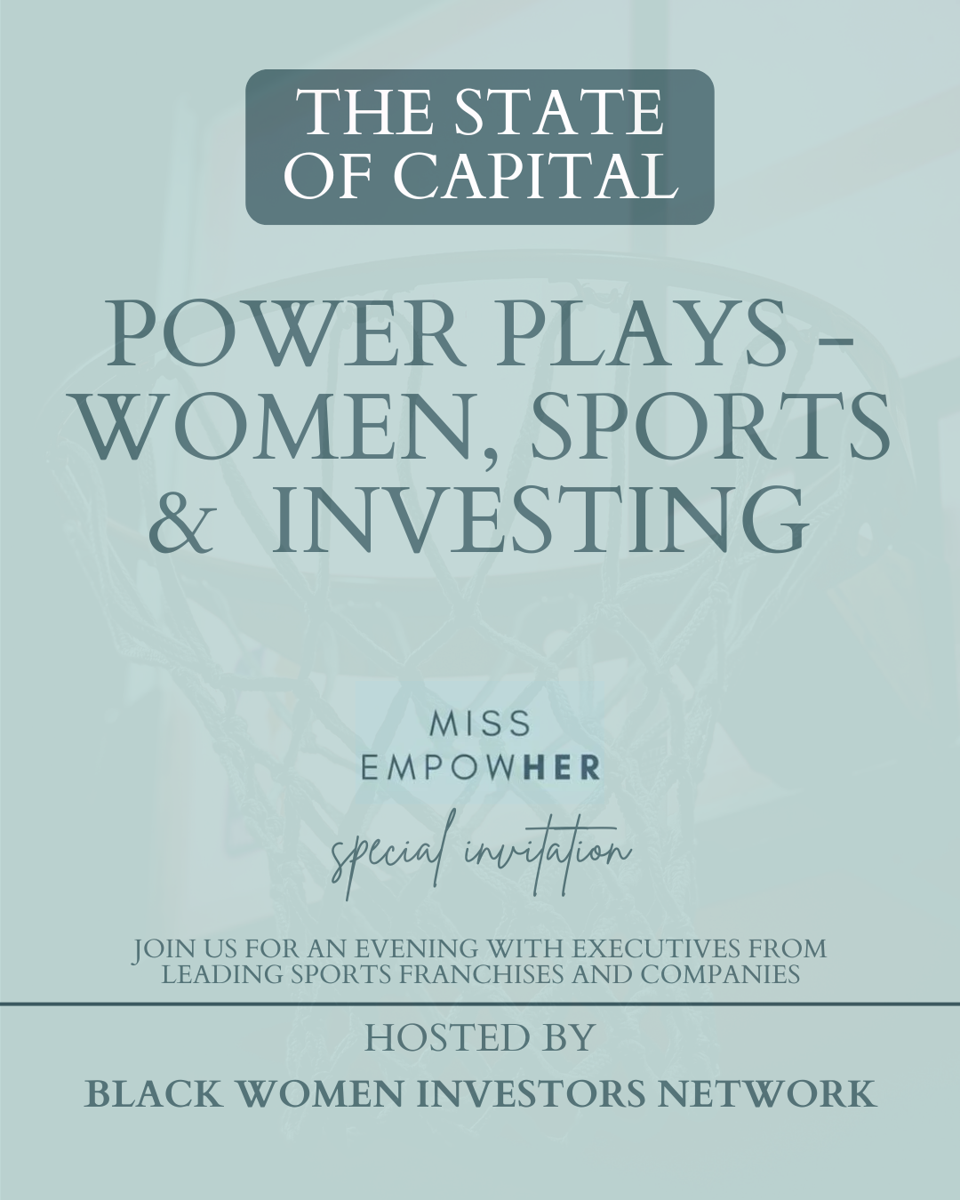 The State of Capital - Power Plays: Women, Sports & Investing (NYC) - August 19