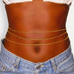 3 gold african waist beads for women