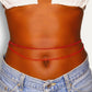 women's african red waist beads double