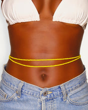 Load image into Gallery viewer, women&#39;s yellow waist beads double
