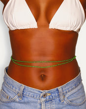 Load image into Gallery viewer, green african waist beads for women double
