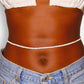 women's waist beads white