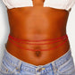 women's red waist beads triple